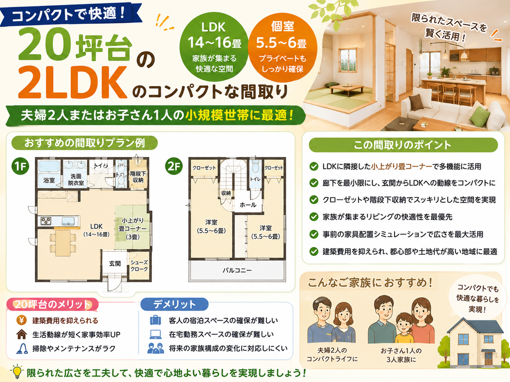 20-tsubo range | Compact 2LDK layout