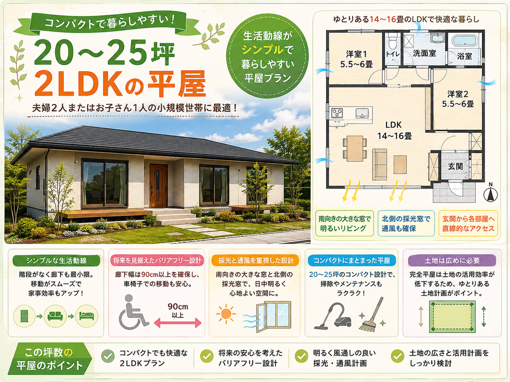 20–25 tsubo | 2LDK Single-Story House