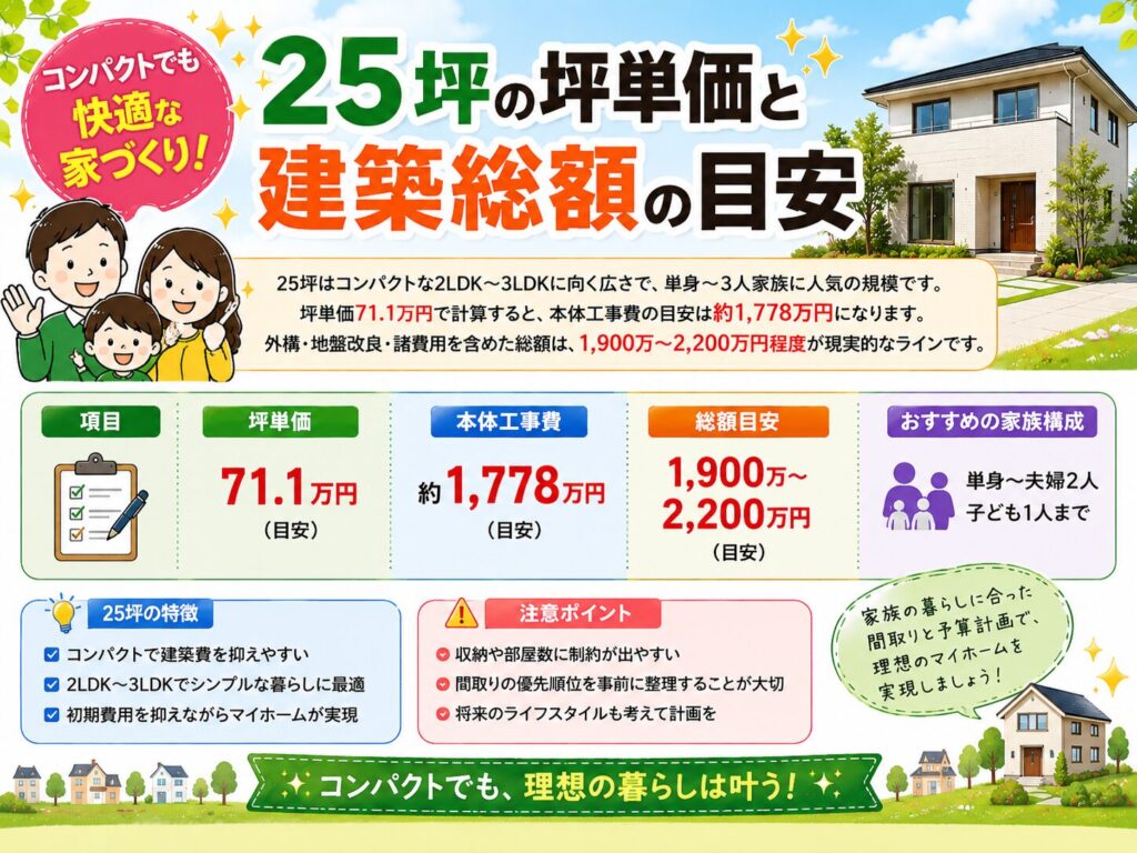 Estimated Cost per Tsubo and Total Construction Cost for a 25-Tsubo House