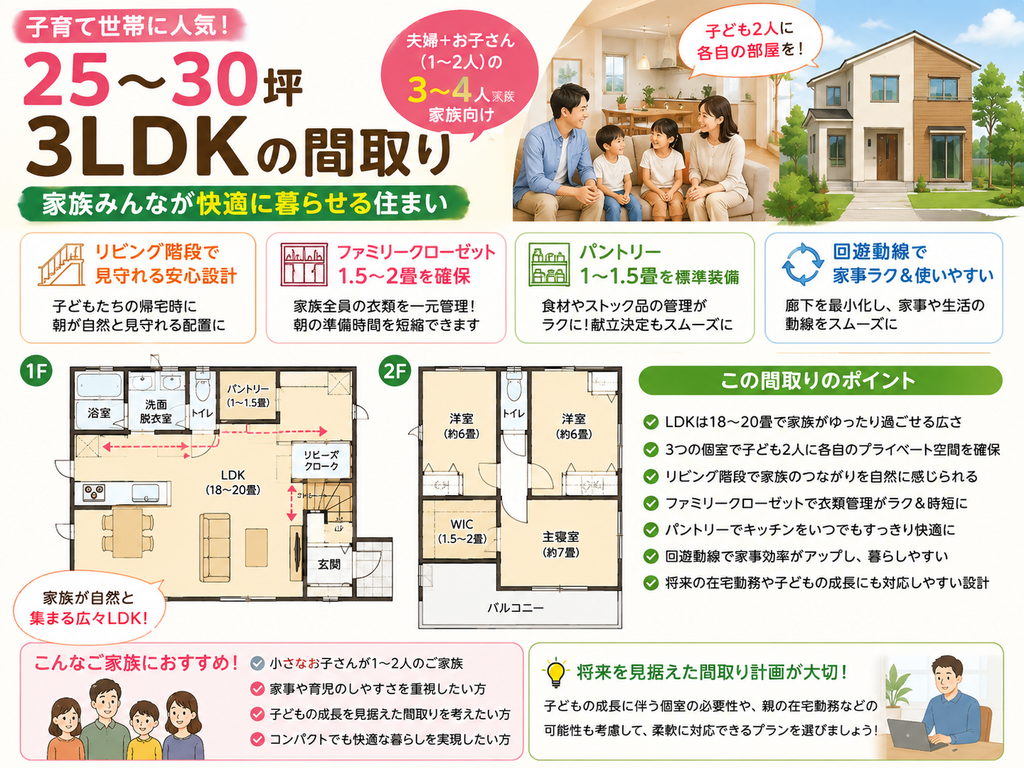 25–30 tsubo | 3LDK layout