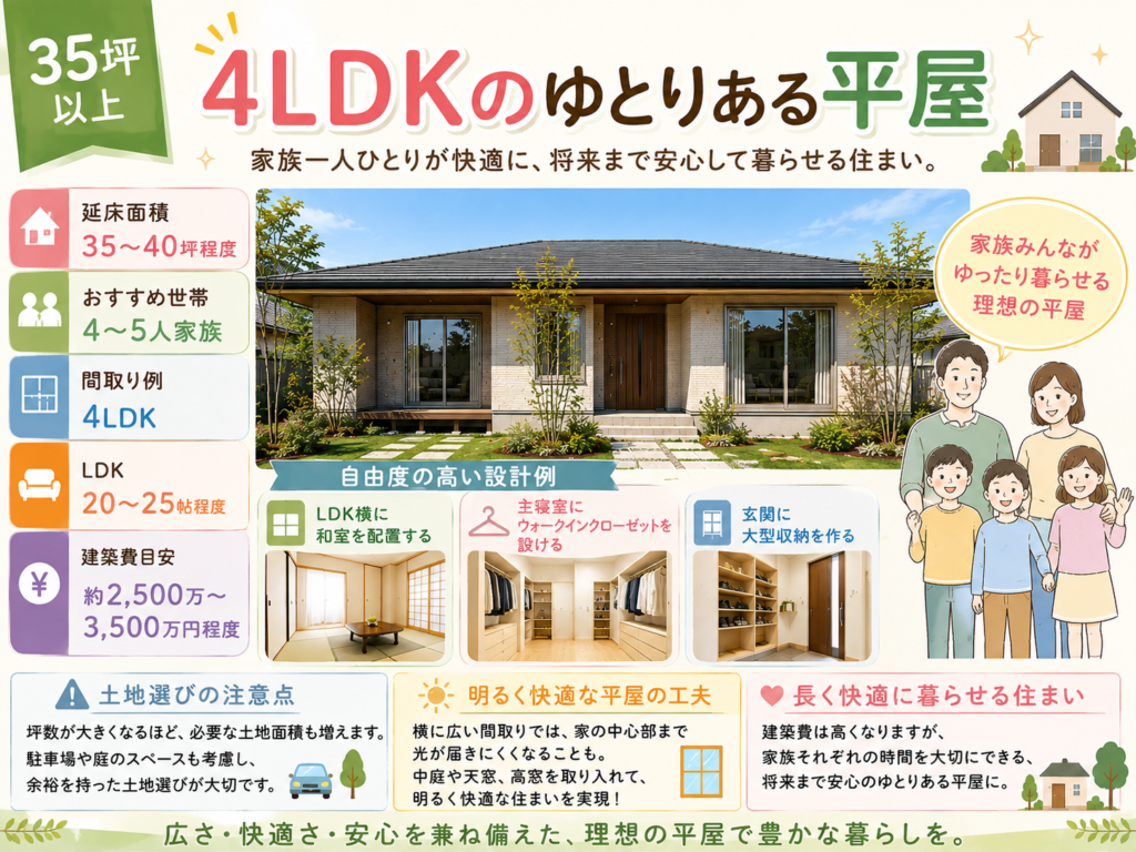 Spacious single-story home (4LDK, over 35 tsubo)
