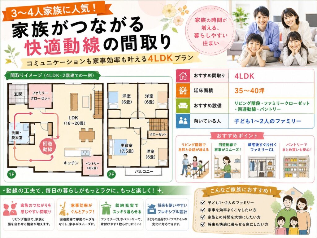 Recommended Floor Plans for Families of 3–4 (Households with Children)