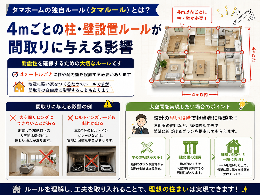 The Impact of the Rule Requiring Columns or Walls Every 4 Meters on Floor Plans