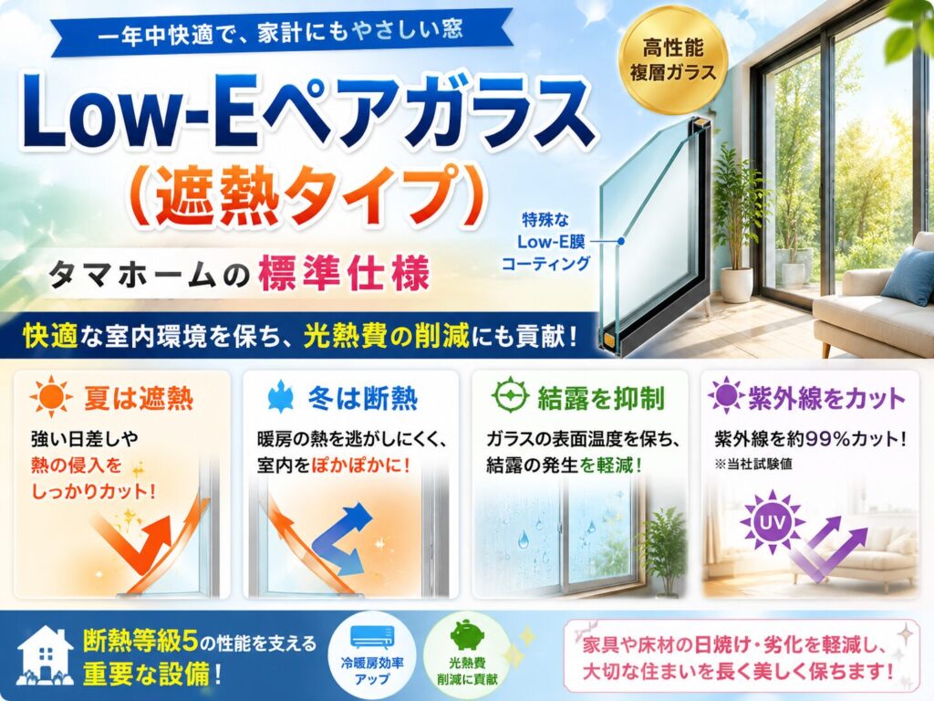 Low-E double glazing (heat-shielding type)