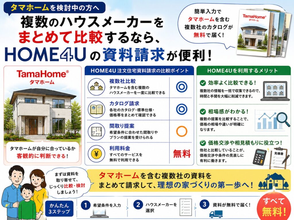 Q3. If comparing Tamahome, is it worthwhile to use HOME4U's custom home information request service?