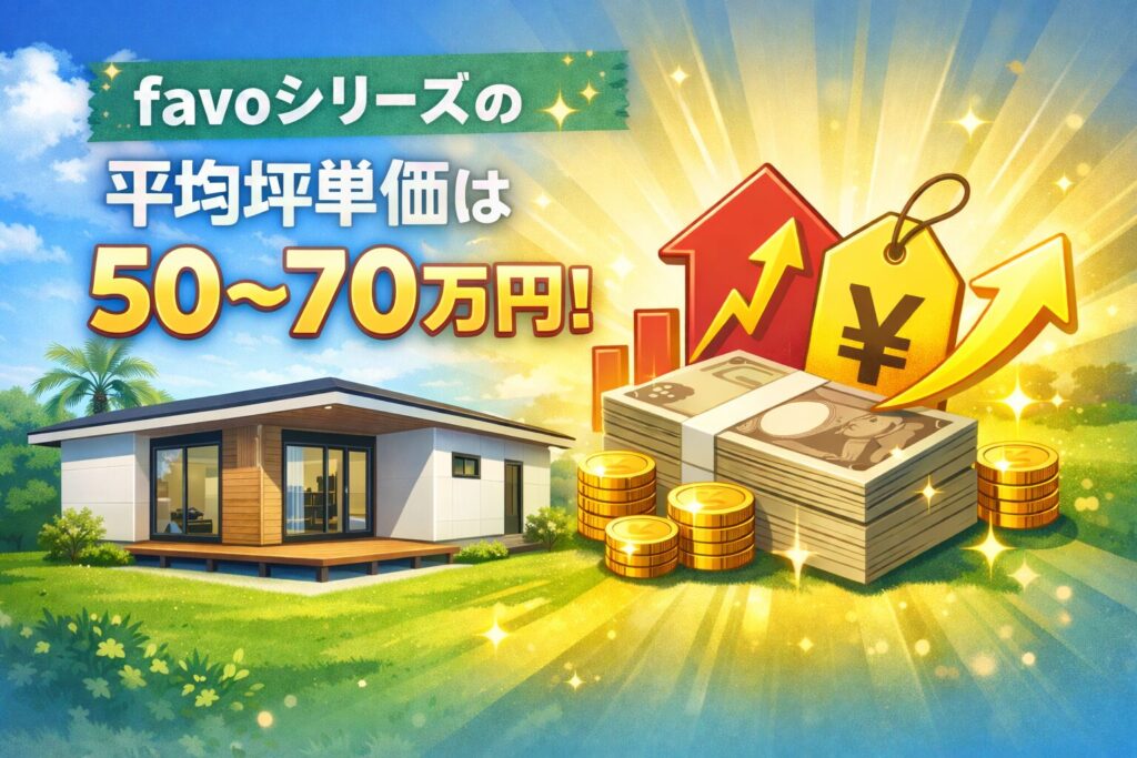 The average price per square meter for the favo series is 500,000 to 700,000 yen!