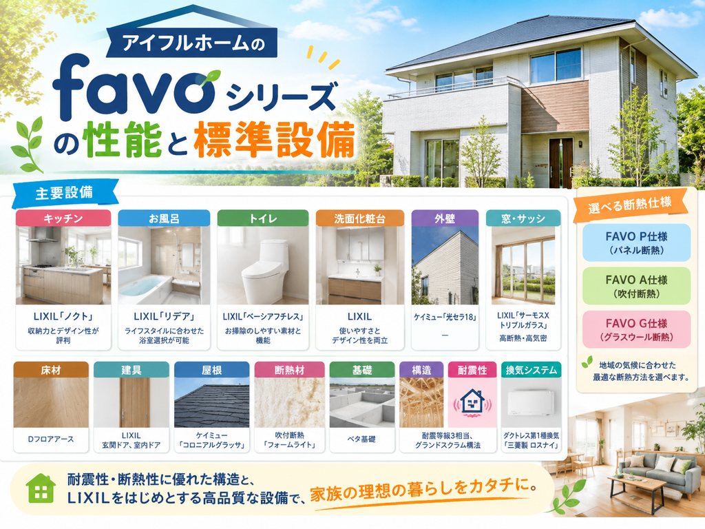 Performance and standard features of the favo series