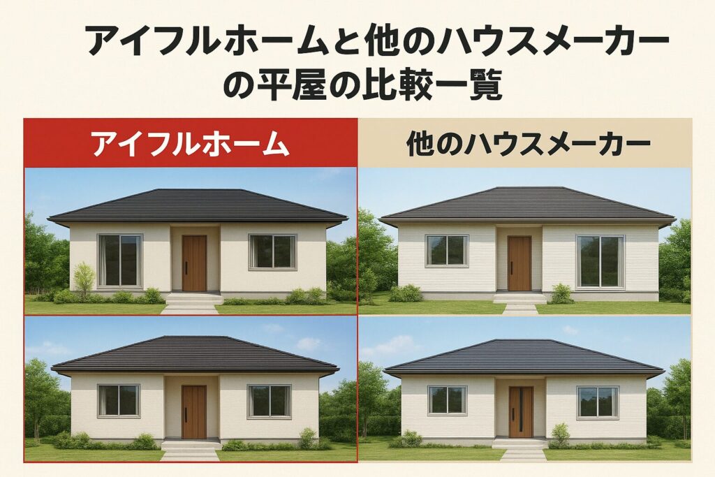 Introducing a comparison list of single-story houses from Aiful Home and other house manufacturers