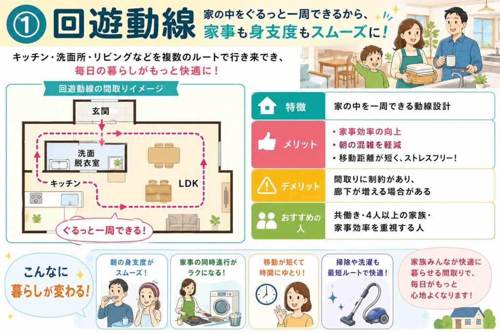 ① Circulation flow