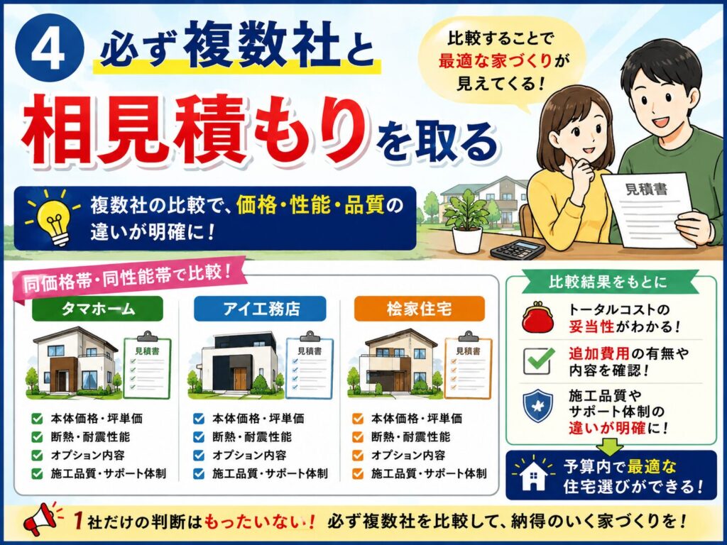 ④ Be sure to obtain comparative quotes from multiple companies.