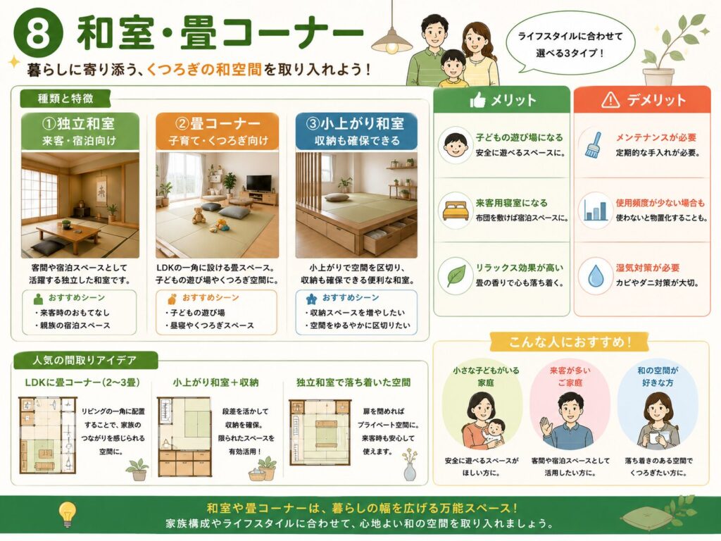 ⑧ Japanese-style room / Tatami area