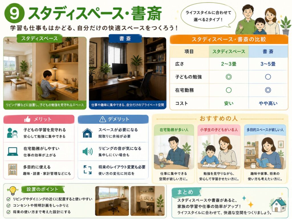 ⑨ Study Space / Home Office