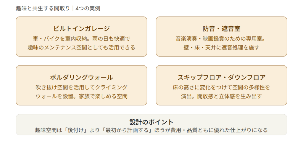 A floor plan that "coexists with hobbies"