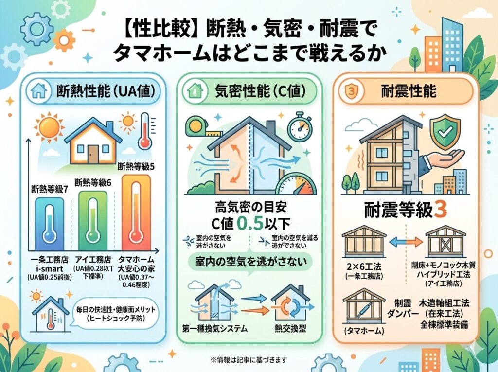 [Performance Comparison] How far can Tamahome compete in terms of insulation, airtightness, and earthquake resistance?