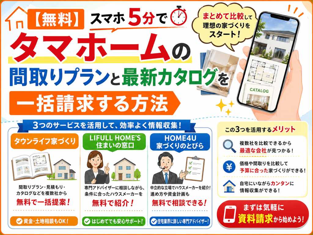 [Free] How to request Tama Home floor plans and the latest catalog all at once in 5 minutes on your smartphone