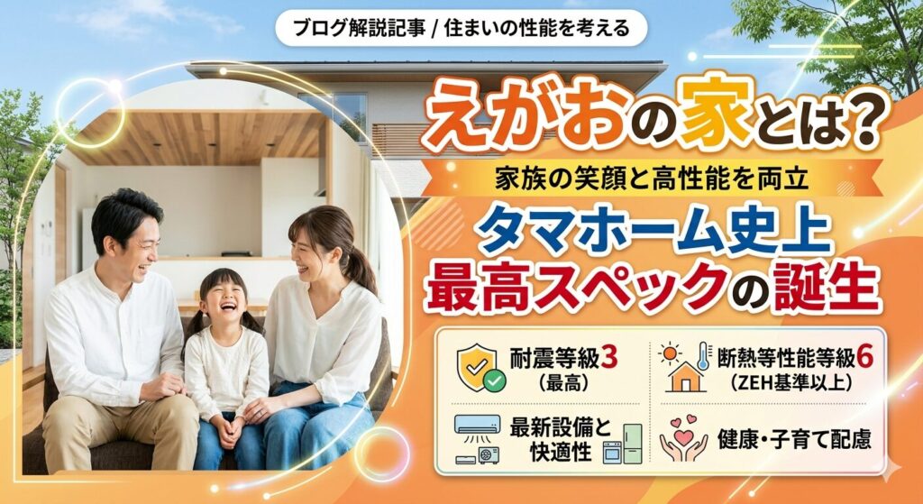What is "Egao no Ie" (House of Smiles)? The birth of Tama Home's highest-spec homes ever.