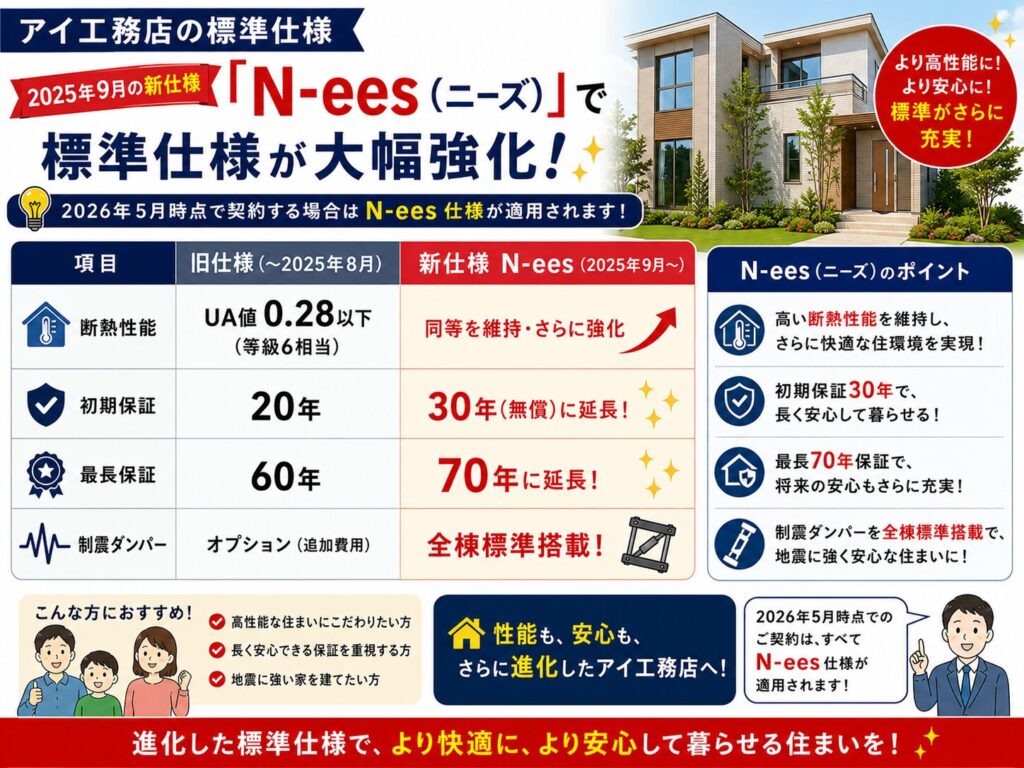 Ai Construction's standard specifications: Significantly enhanced with the new "N-ees" specifications in September 2025.
