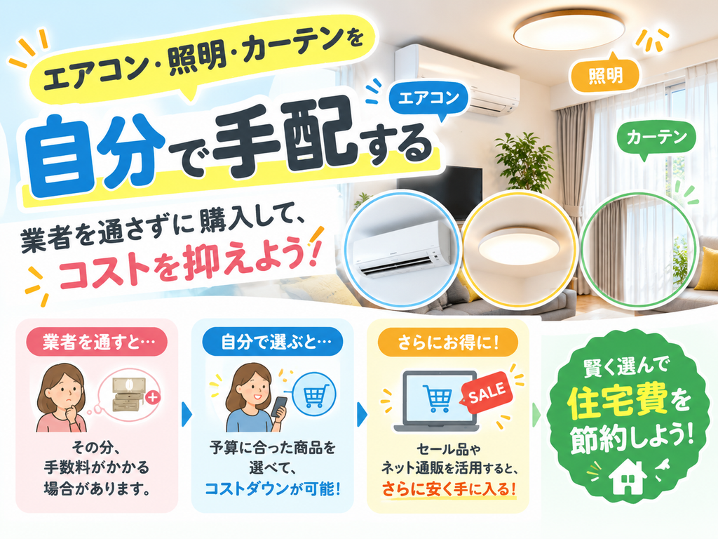 Arrange for the air conditioner, lighting, and curtains yourself.