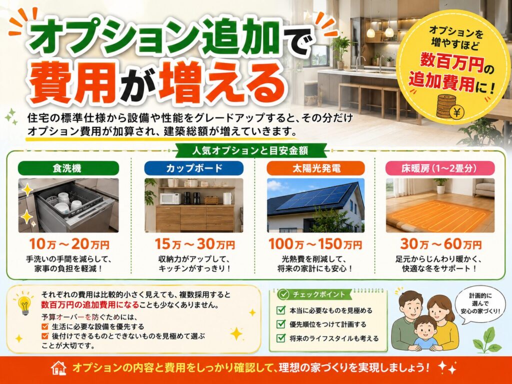 Costs increase with the addition of options.