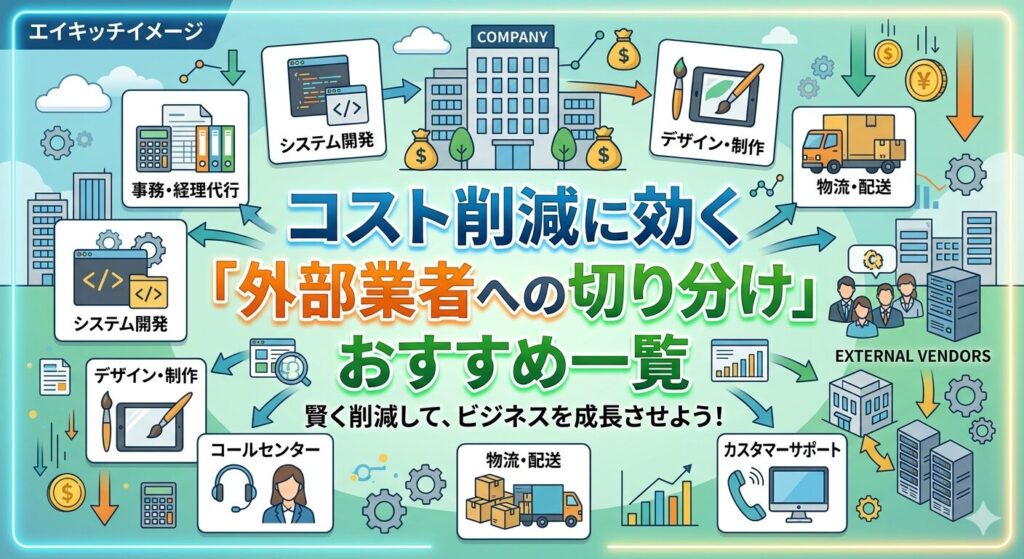 Recommended list of cost-saving strategies for "outsourcing to external vendors"