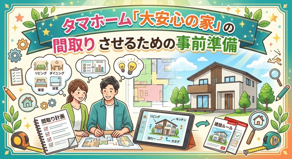 Pre-planning for a successful floor plan for Tama Home's "Great Peace of Mind House"