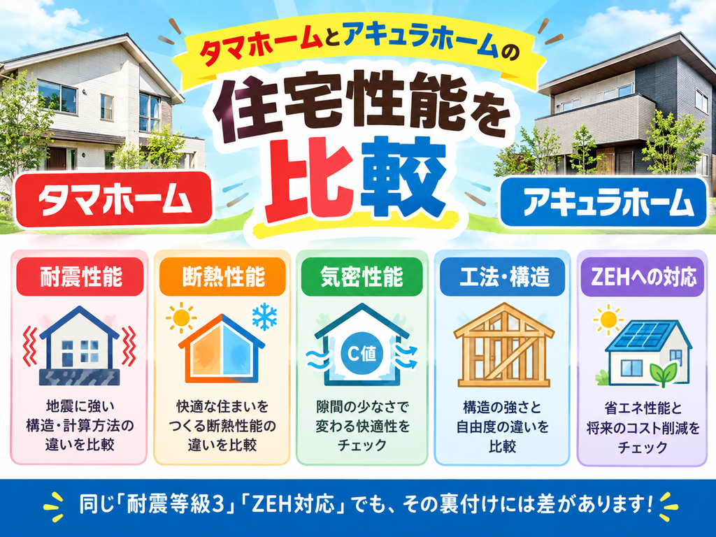 Comparing the housing performance of Tamahome and Aqura Home