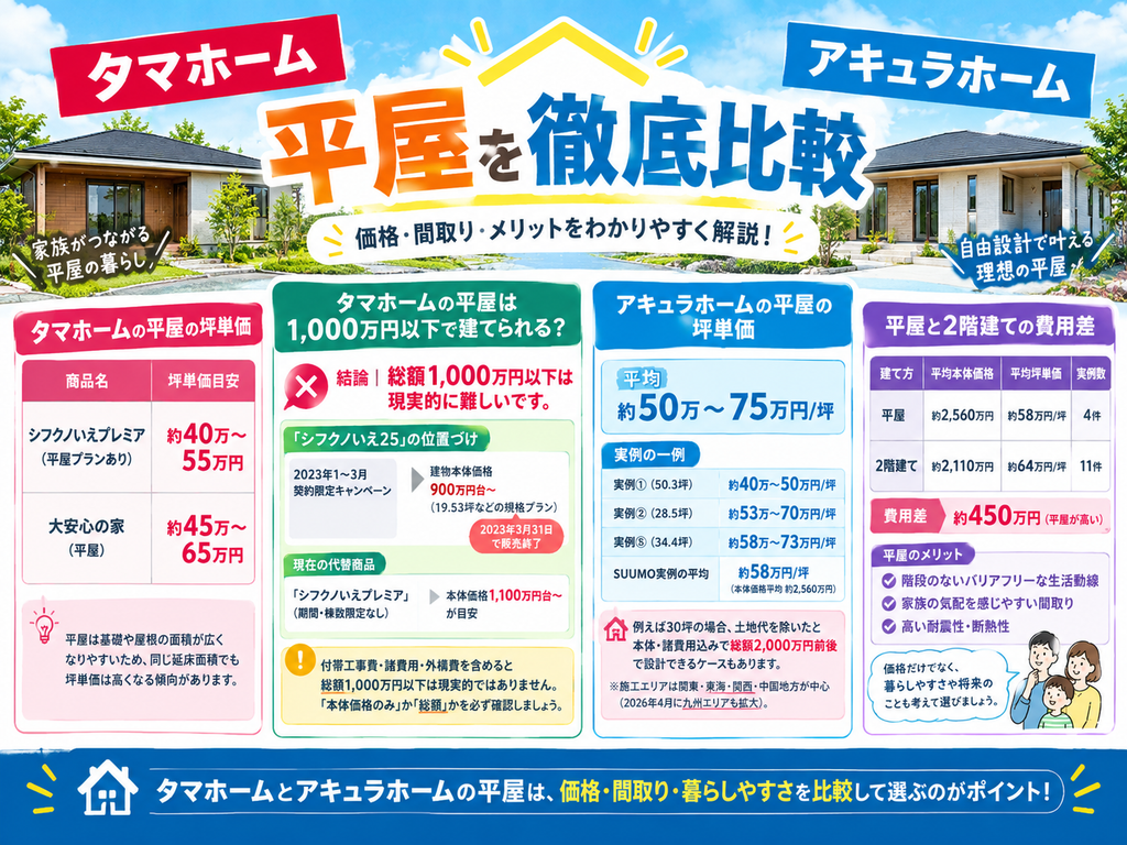 Comparing Single-Story Homes from Tamahome and Aqura Home