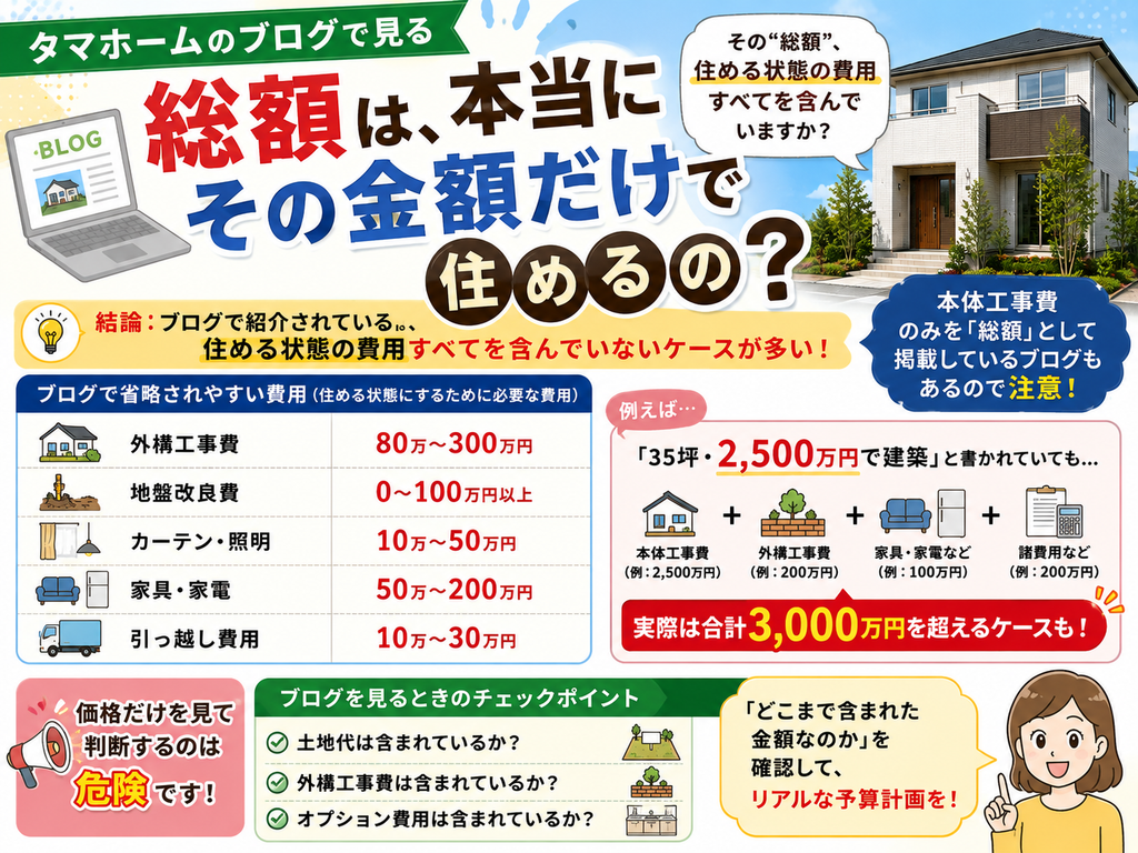 Can you really move into a home for just the total price shown on Tamahome's blog?