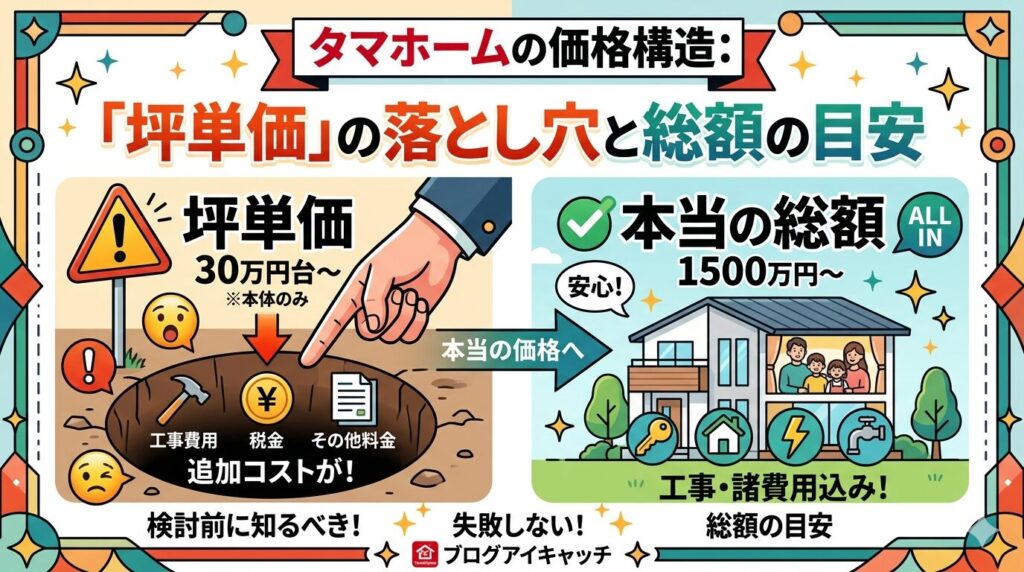 Tama Home's pricing structure: The pitfalls of "price per tsubo" and an estimate of the total cost