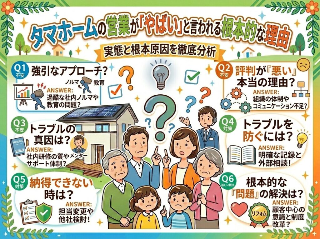 The fundamental reason why Tama Home's salespeople are considered "terrible"