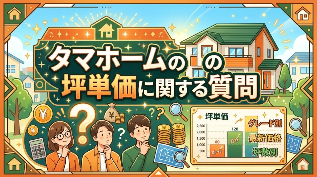Questions regarding Tama Home's price per tsubo (unit of area).