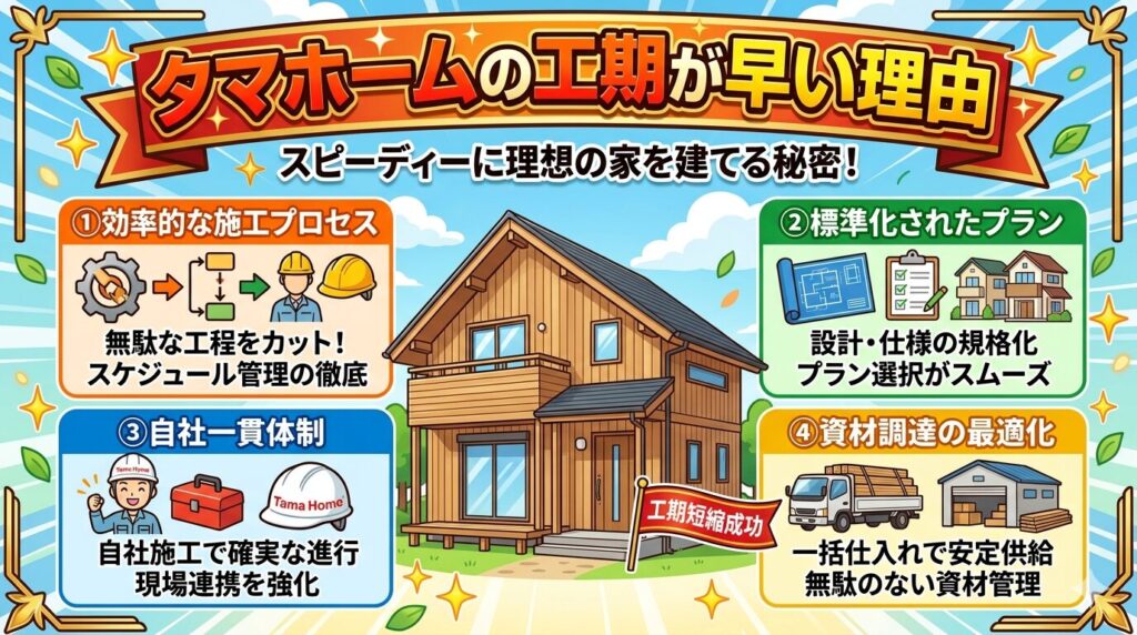 Reasons why Tama Home's construction period is fast