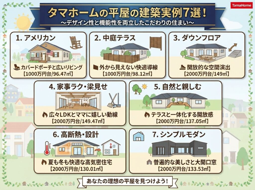 7 Examples of Single-Story Homes Built by Tamahome!