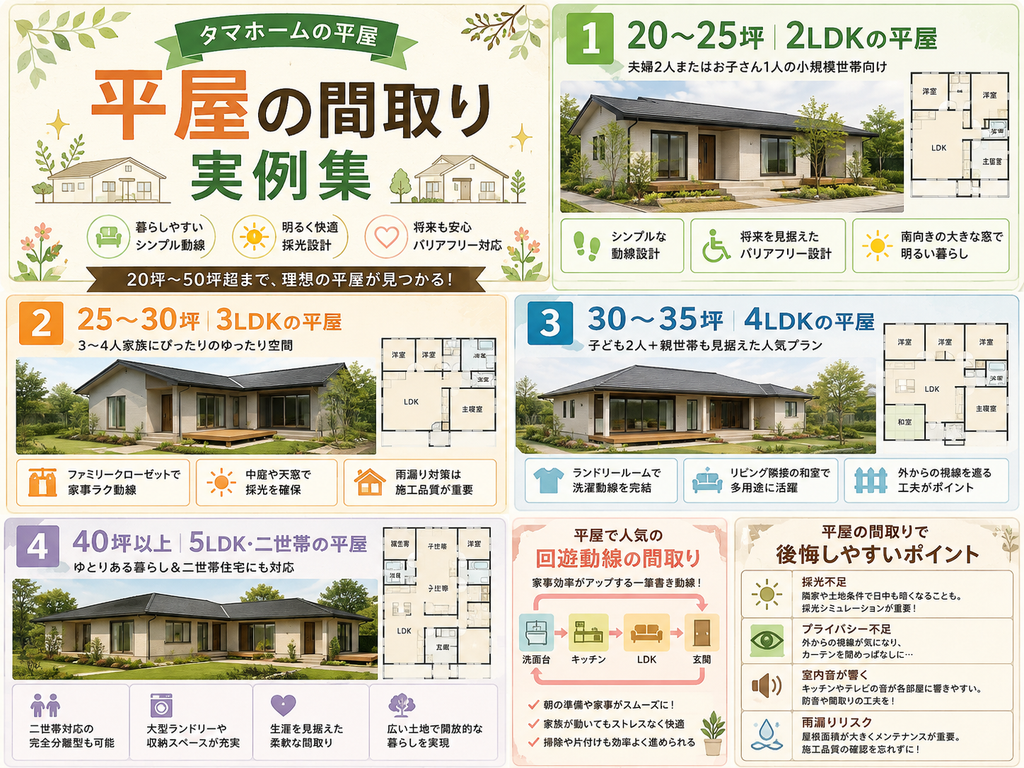 Examples of Single-Story Floor Plans by Tamahome