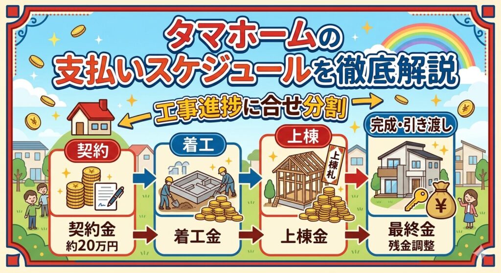 A thorough explanation of Tama Home's payment schedule.