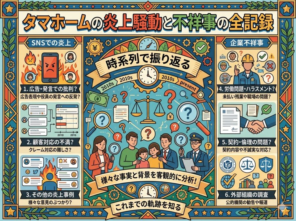 A complete record of the Tama Home scandal and misconduct.
