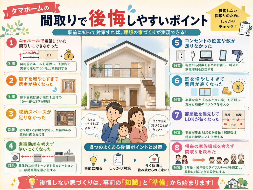 Common points of regret regarding Tamahome floor plans