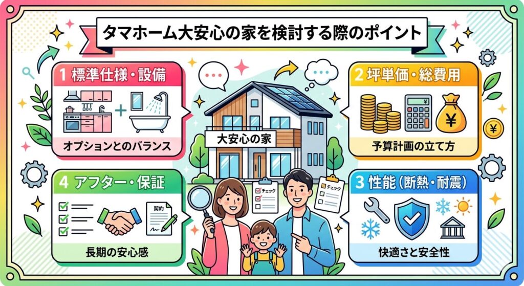 Key points to consider when choosing a Tama Home "Great Peace of Mind" house.
