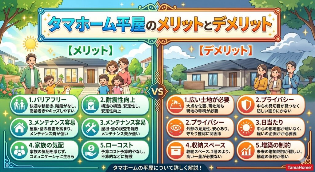 Advantages and disadvantages of Tama Home's single-story houses