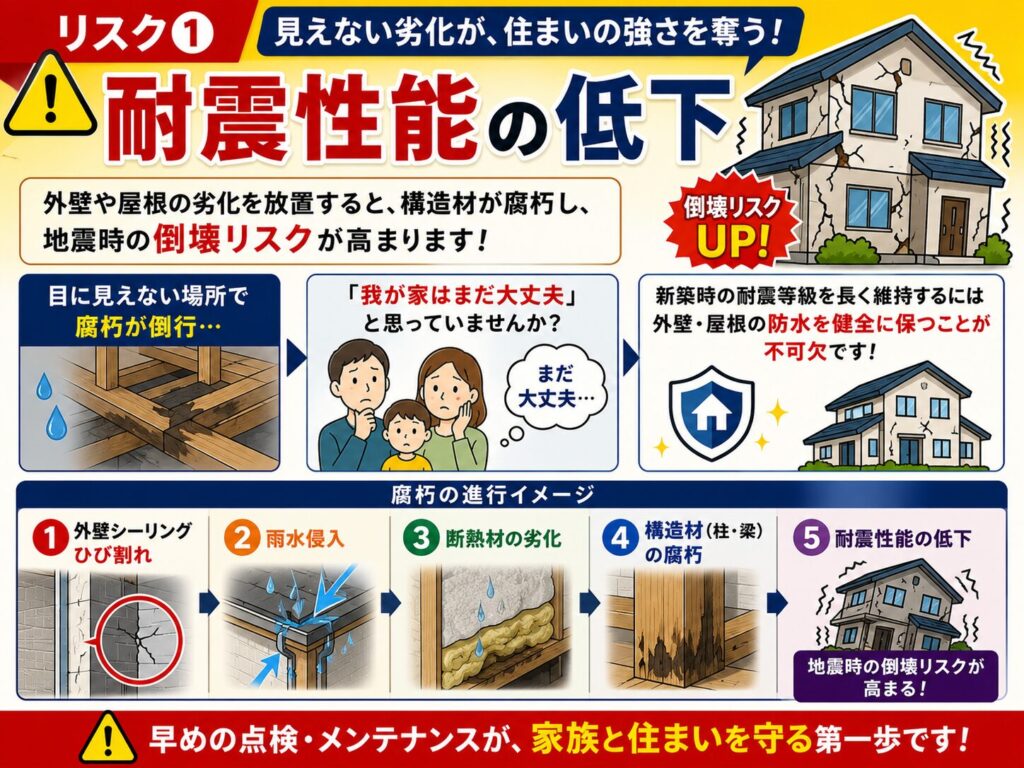 Risk ①: Decreased seismic resistance
