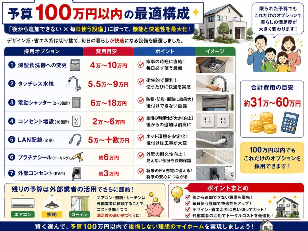 Optimal configuration with a budget of under 1 million yen