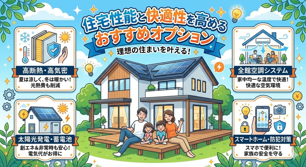 Recommended options to enhance home performance and comfort