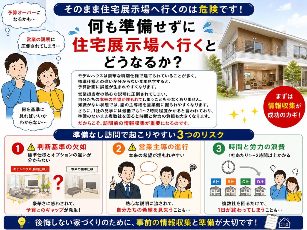 What happens if you go to a housing exhibition without any preparation?