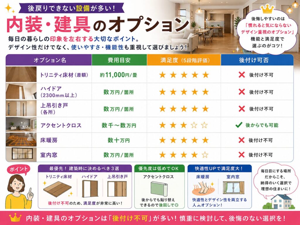 Interior and Fixture Options