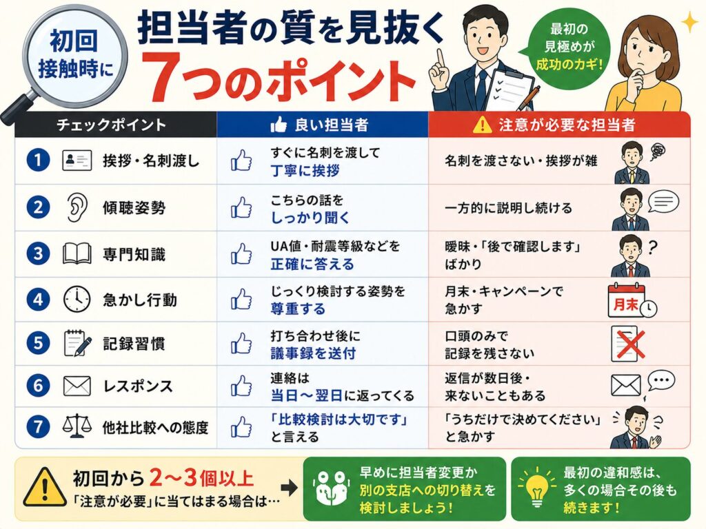 7 points to discern the quality of the person in charge during the initial contact.