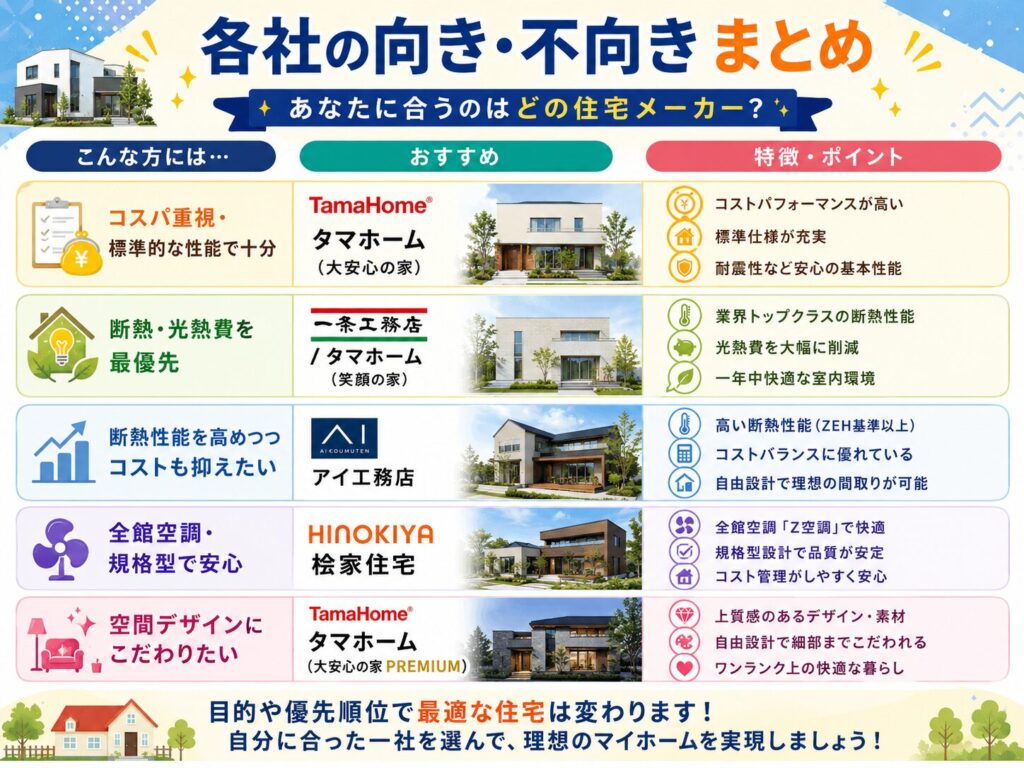 Summary of Strengths and Weaknesses by Company