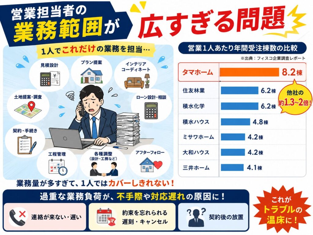 The problem of sales representatives having too broad a scope of work.