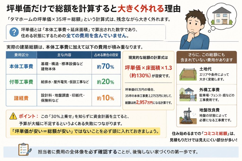 Why calculating the total cost based solely on the price per square meter can be wildly inaccurate