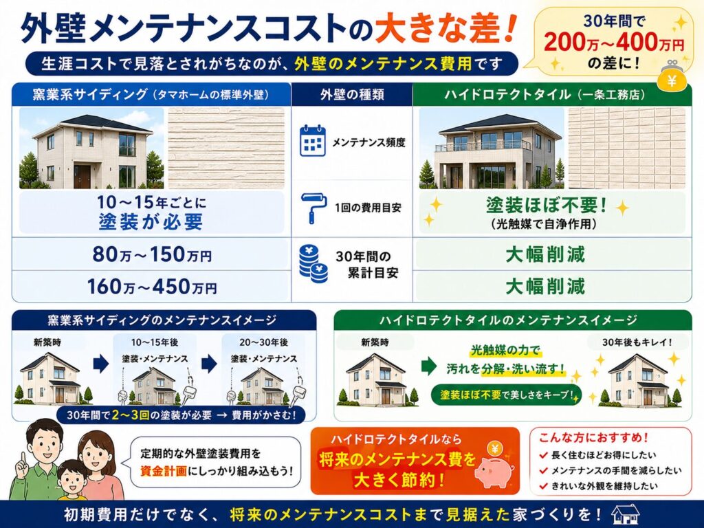 Big difference in exterior wall maintenance costs