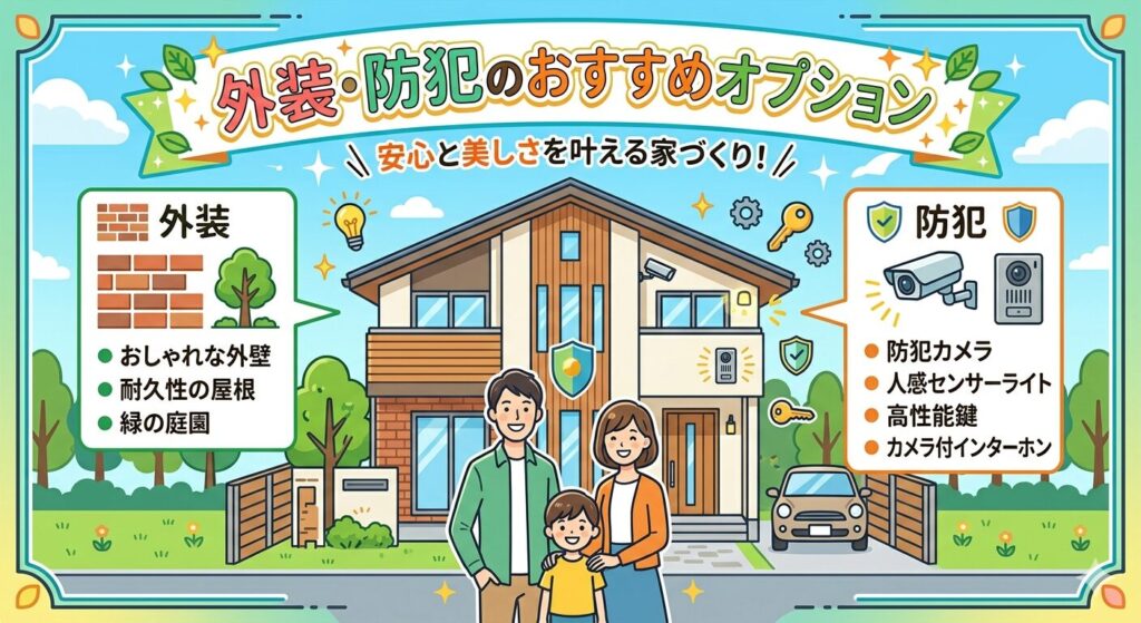 Recommended exterior and security options